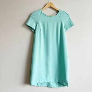 WAYF Aqua Crepe Short Sleeve Shift Dress Size XS